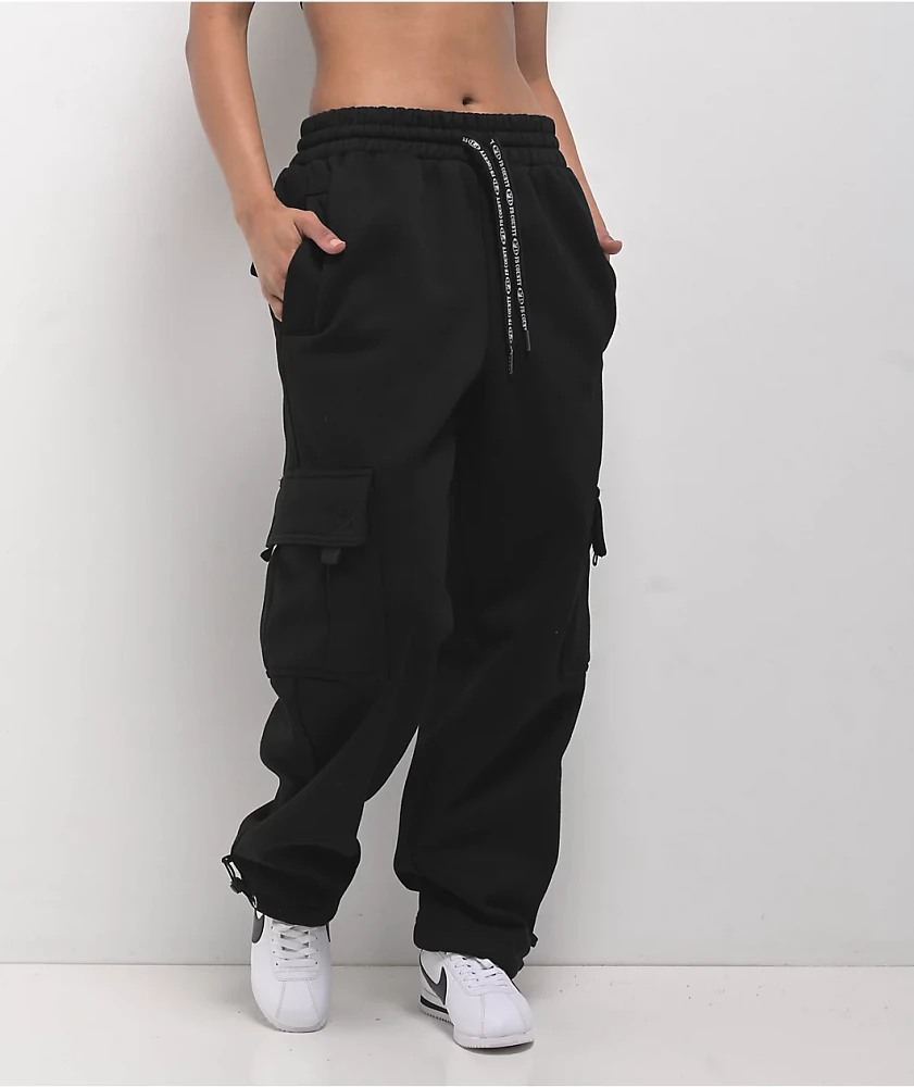 FB County Black Cargo Sweatpants