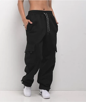 FB County Black Cargo Sweatpants