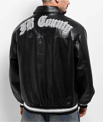 FB County Black Leather Jacket