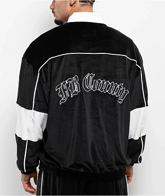 FB County Black Velour Track Jacket