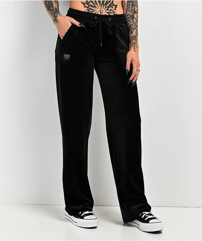 FB County Black Cargo Sweatpants