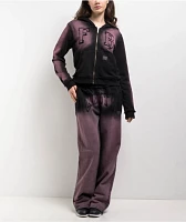 FB County Bleach Dye Black & Pink Sweatpants