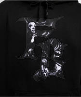 FB County Bold Embroidery Black Hoodie