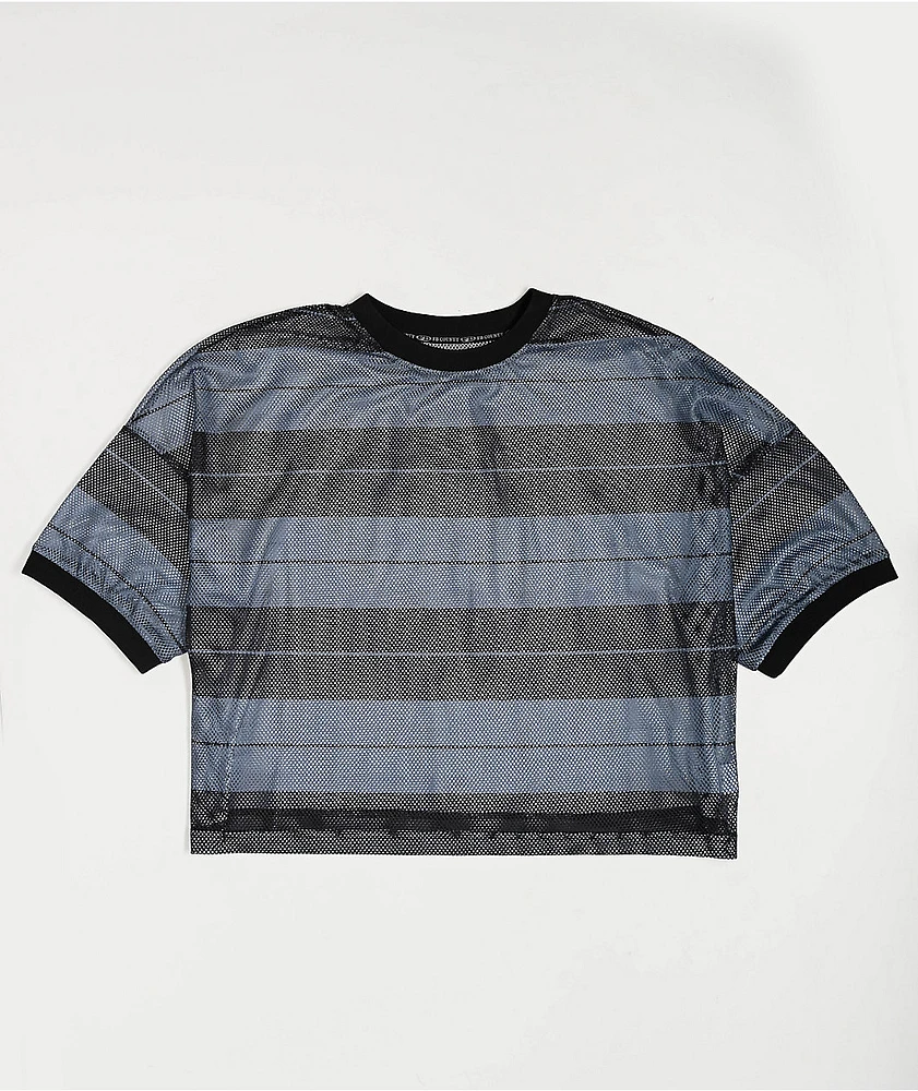 FB County Charlie Brown Black Boxy Crop Football Jersey
