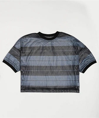 FB County Charlie Brown Black Boxy Crop Football Jersey