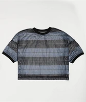 FB County Charlie Brown Black Boxy Crop Football Jersey