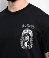 FB County Chicano Heart Black T-Shirt