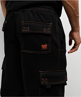 FB County Contrast Black & Orange Cargo Sweatpants