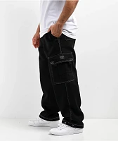 FB County Contrast Black Cargo Sweatpants