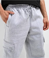 FB County Contrast Grey Cargo Sweatpants