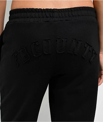 FB County French Terry Black Sweatpants