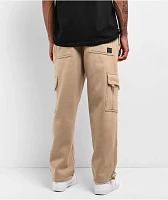 FB County Khaki Heavyweight Baggy Cargo Sweatpants