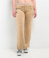 FB County Khaki Velour Track Pants