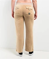 FB County Khaki Velour Track Pants