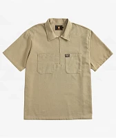 FB County Khaki Zip Short Sleeve Shirt