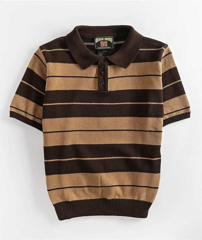 FB County Kids Charlie Brown Tan & Brown Polo Shirt