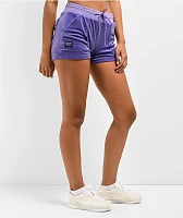 FB County Lavender Velour Track Shorts