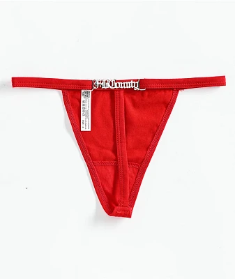 FB County Logo Red Thong Underwear