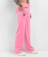 FB County Pink Velour Track Pants