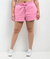 FB County Rhinestone Pink Sweat Shorts