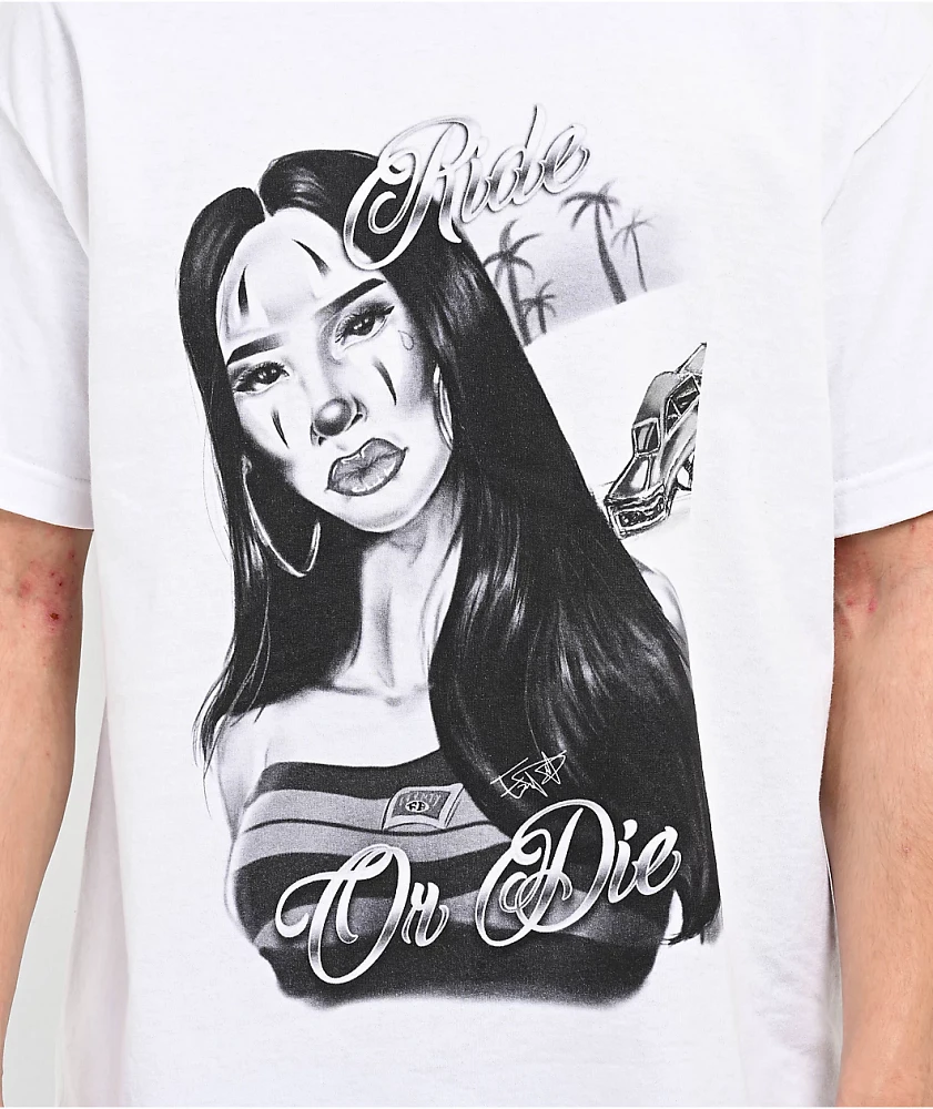 FB County Ride Or Die White T-Shirt