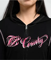 FB County Slinky Black Zip Hoodie