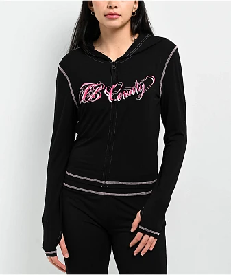 FB County Slinky Black Zip Hoodie