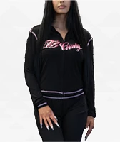 FB County Slinky Black Zip Jacket