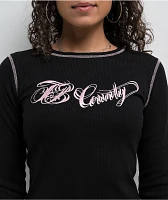 FB County Thermal Black Long Sleeve T-Shirt