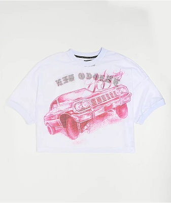 FB County White Boxy Crop Football Jersey