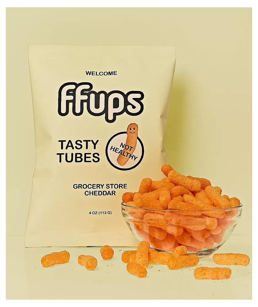 FFUPS Grocery Store Cheddar Tasty Tubes Puff Snacks