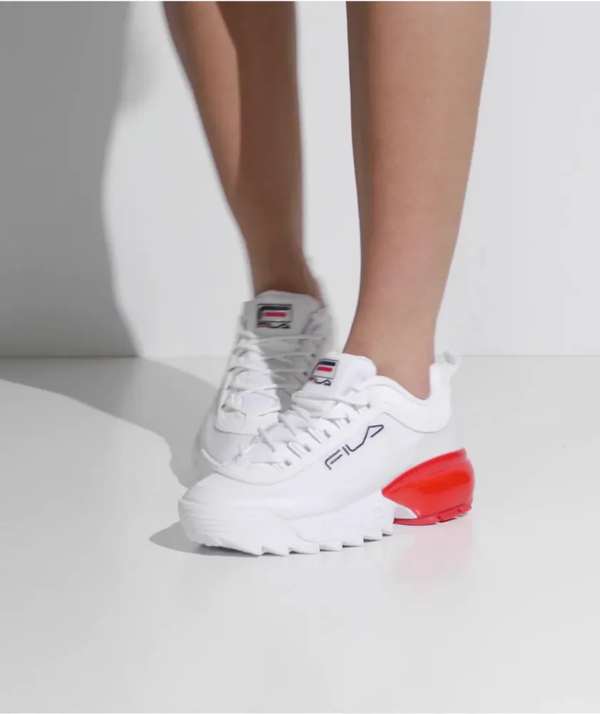 FILA Disruptor 2A White & Red Shoes