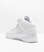 FILA F13 High Top White & Safety Yellow Shoes