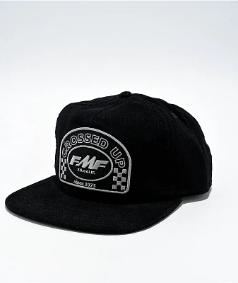 FMF Crossed Up Black Corduroy Snapback Hat