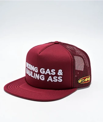 FMF Gass Deep Red Trucker Hat