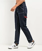 FUBU Classic Dark Blue Double Knee Carpenter Jeans