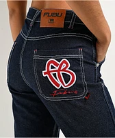 FUBU Classic Dark Blue Double Knee Carpenter Jeans