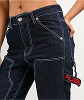 FUBU Classic Dark Blue Double Knee Carpenter Jeans