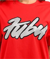 FUBU Reflection Script Red T-Shirt