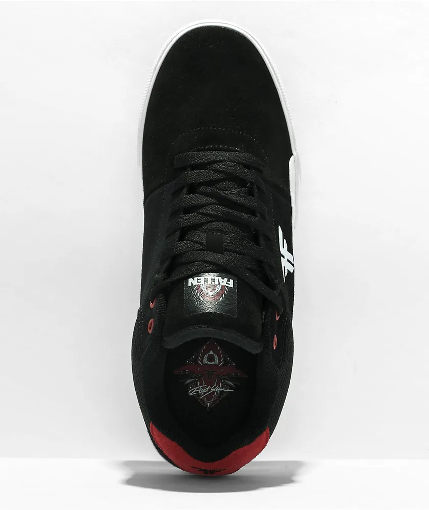Fallen The Fiend II Black, Red, & White Skate Shoes