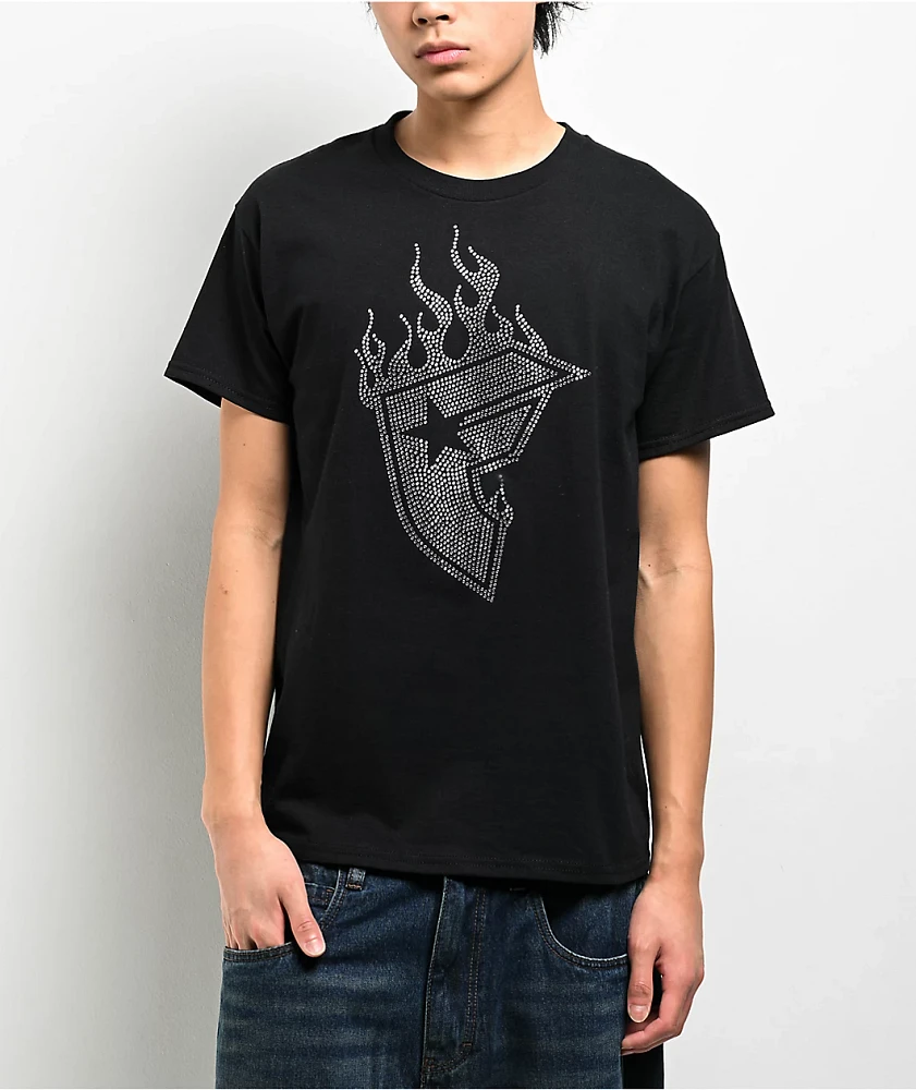 Famous Stars & Straps BOH Flames Black T-Shirt