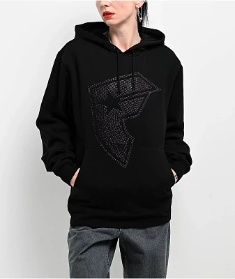 Famous Stars & Straps BOH Rhinestone Black Hoodie