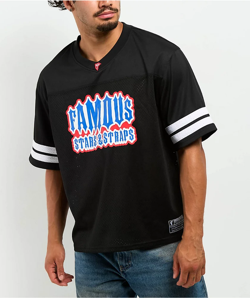 Famous Stars & Straps Black Football Jersey