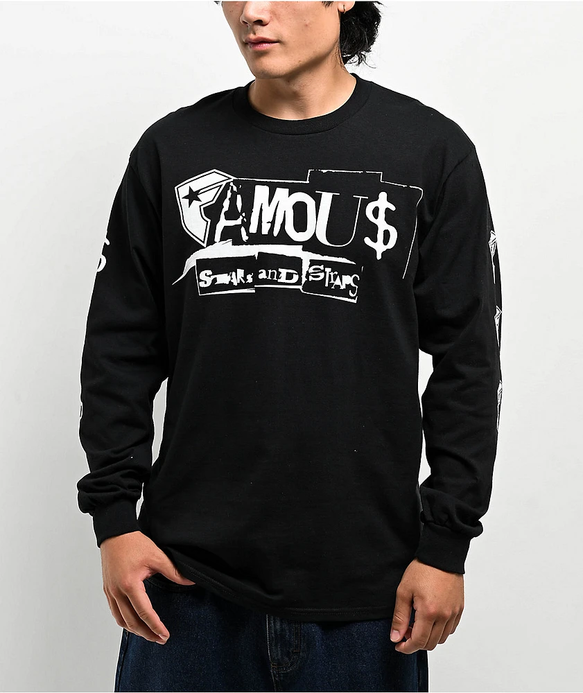 Famous Stars & Straps Cut And Paste Black Long Sleeve T-Shirt