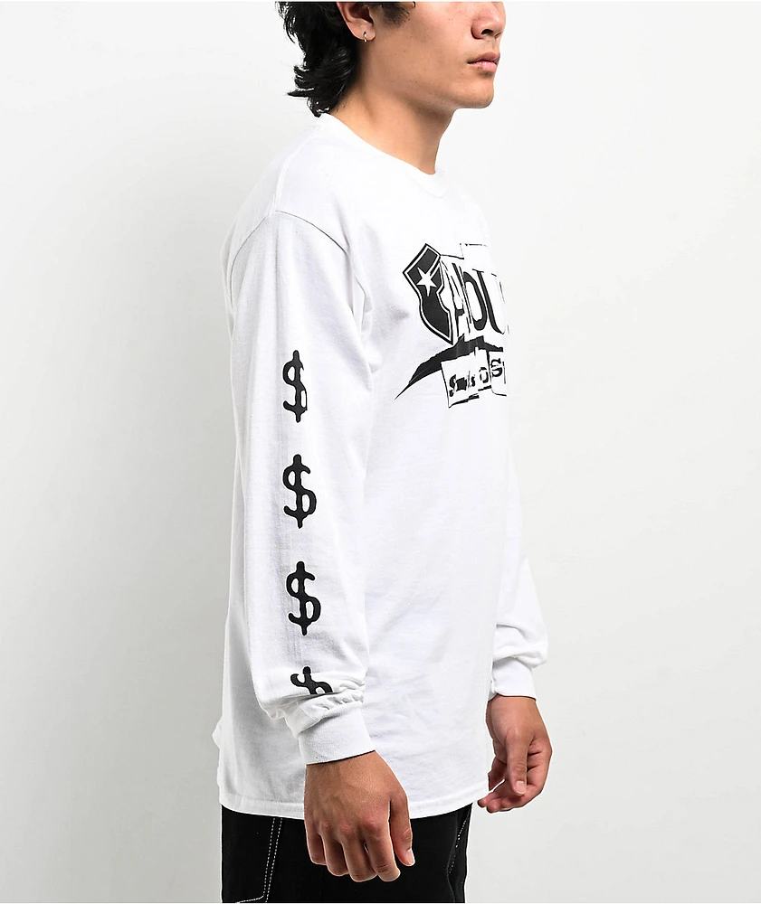 Famous Stars & Straps Cut And Paste White Long Sleeve T-Shirt