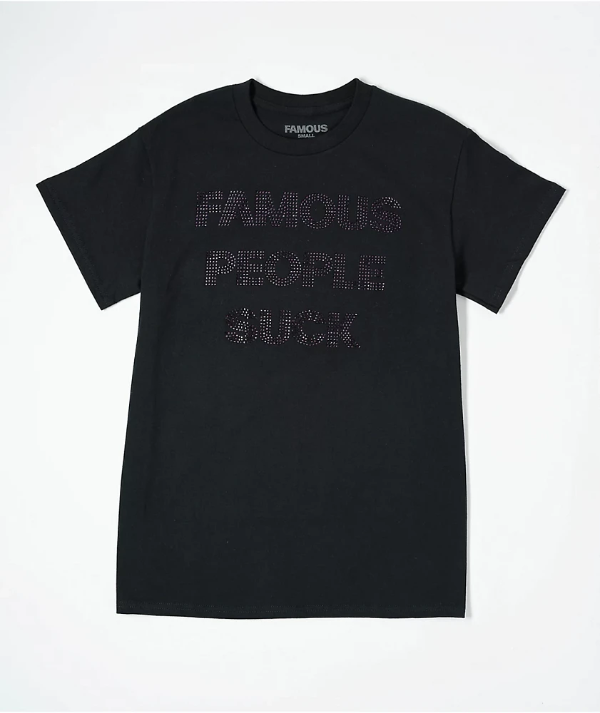 Famous Stars & Straps People Suck Black T-Shirt