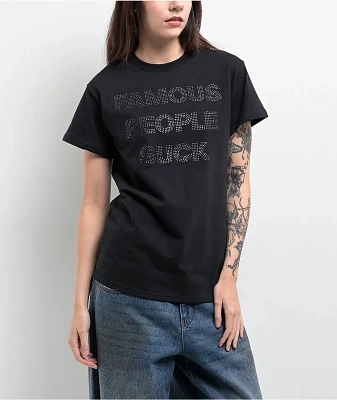 Famous Stars & Straps People Suck Black T-Shirt