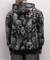 Famous Stars & Straps Skulls Black Zip Hoodie