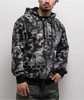 Famous Stars & Straps Skulls Black Zip Hoodie