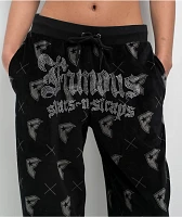 Famous Stars & Straps Thuggish Black Velour Track Pants